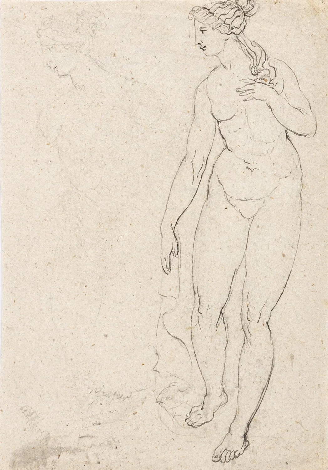 Nudo femminile in piedi